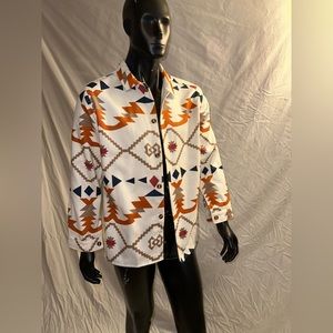 Vintage Flannel Navajo button front